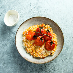 Risotto with tomatoes and cheese
