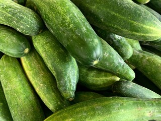 cucumbers in the market