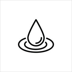 Water drops vector icon. flat vector simple element illustration on white background