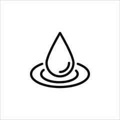 Fototapeta premium Water drops vector icon. flat vector simple element illustration on white background