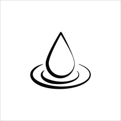 Water drops vector icon. flat vector simple element illustration on white background