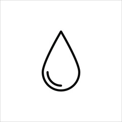 Water drops vector icon. flat vector simple element illustration on white background