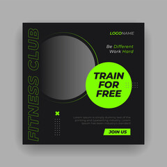 Fitness social media banner template