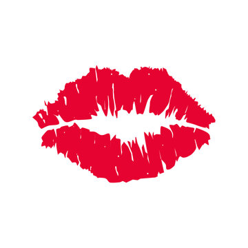 Lips. Kiss day on white background. vector illustration