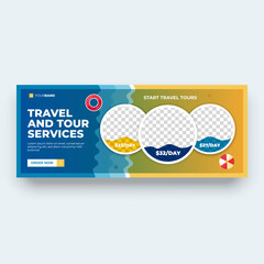 Obraz premium Travel and tour banner template