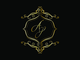 AS initial letter luxury monogram logo,elegant ornamen jewelry, emblem of love shape heart