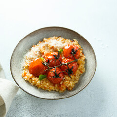 Risotto with tomatoes and cheese