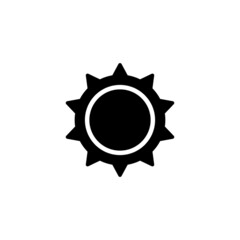Sun simple flat icon vector illustration	