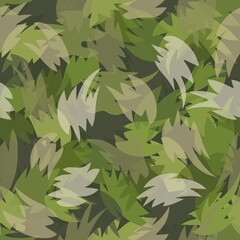 Camouflage pattern background. Classic clothing style masking camo repeat print