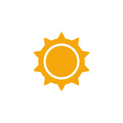Sun simple flat icon vector illustration