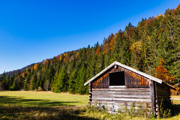 barn in the mountains
