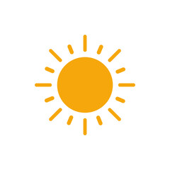 Sun simple flat icon vector illustration