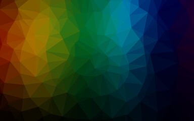 Obraz premium Dark Multicolor, Rainbow vector abstract mosaic background.