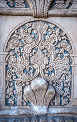 Plasterwork in house of Tabatabaei family in historic part of Kashan, Iran