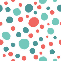 Seamless texture with funny polka dots.
