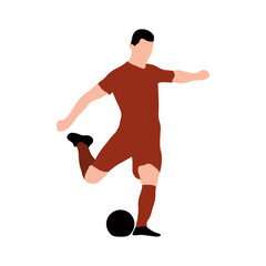 Football player - Man playing football on a white background - vector illustration	