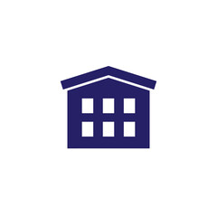 guesthouse, small hotel icon on white