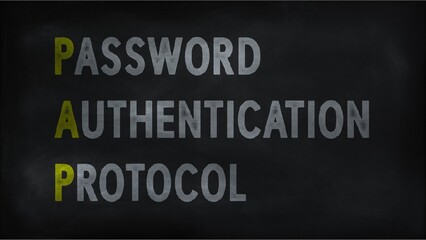 PASSWORD AUTHENTICATION PROTOCOL  (PAP) on chalk board