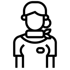 Jobs and professions avatars_stewardess