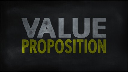 Value proposition on chalk board