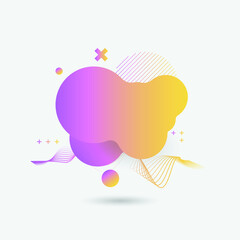 Vector fluid for text Vector graphics for hipsters. dynamic frame stylish geometric white background. element for design business cards, invitations, gift cards, flyers, brochures and landing page