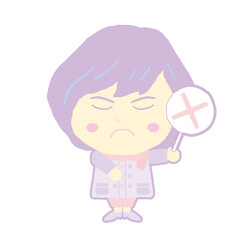 若い 女性 バツ札