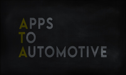 APPS TO AUTOMOTIVE (ATA) on chalk board