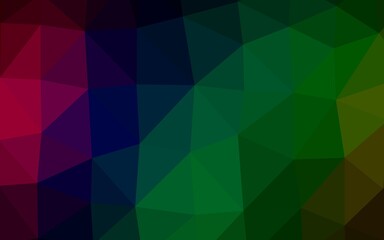 Dark Multicolor, Rainbow vector low poly layout.