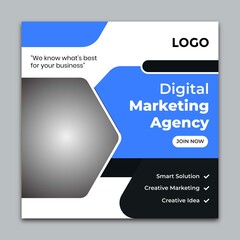 Creative Idea Digital Marketing Agency Template,advertising design,Digital marketing agency social media post template and Instagram post banner