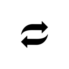 Reload simple flat icon vector illustration. Repeat icon vector