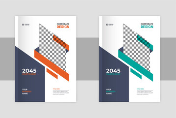 Annual report brochure flyer design template vector, Leaflet cover presentation, book cover