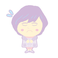 若い 女性 謝る