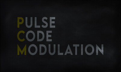 PULSE CODE MODULATION (PCM) on chalk board 