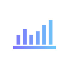Graph vector icon with gradient