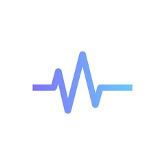 Heart beat vector icon with gradient