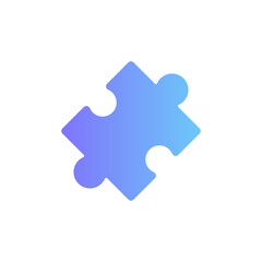 Puzzle vector icon with gradient