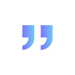 Quote Mark vector icon with gradient