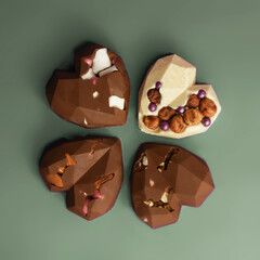 handmade chocolates with nuts