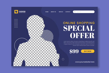 Online shopping landing page template