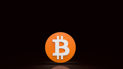 The bitcoin symbol for  crypto currency or business concept 3d rendering