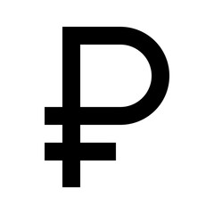 Currency Ruble Icon, Currency Ruble Symbol, Ruble Icon, Ruble Vector



