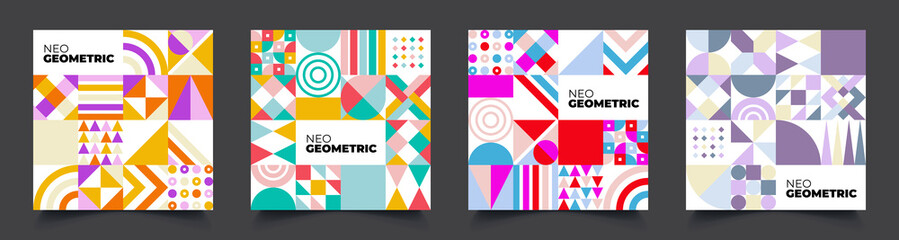 Neo Geometric Cover Background Set