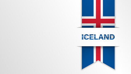 EPS10 Vector Patriotic background with Iceland flag colors.