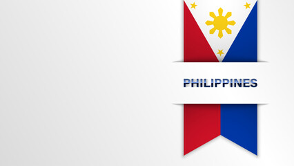 EPS10 Vector Patriotic background with Philippines flag colors.