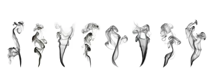 Zelfklevend Fotobehang Abstract smoke on a dark background . Isolated . © Fedoruk