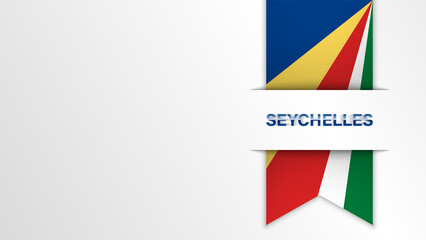 EPS10 Vector Patriotic background with Seychelles flag colors.