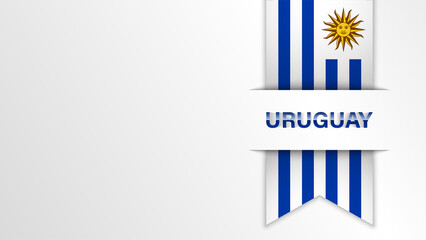 EPS10 Vector Patriotic background with Uruguay flag colors.