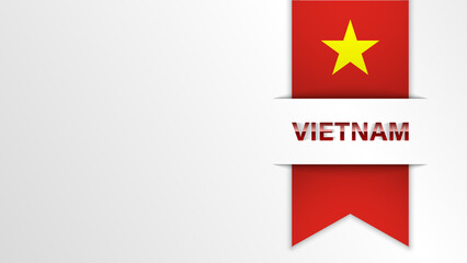 EPS10 Vector Patriotic background with Vietnam flag colors.
