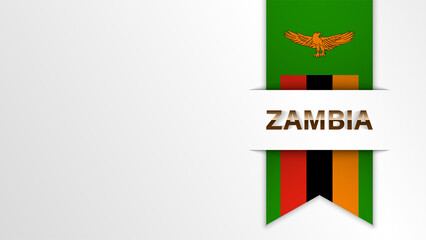 EPS10 Vector Patriotic background with Zambia flag colors.