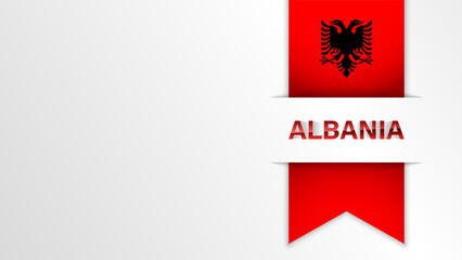 EPS10 Vector Patriotic background with Albania flag colors.